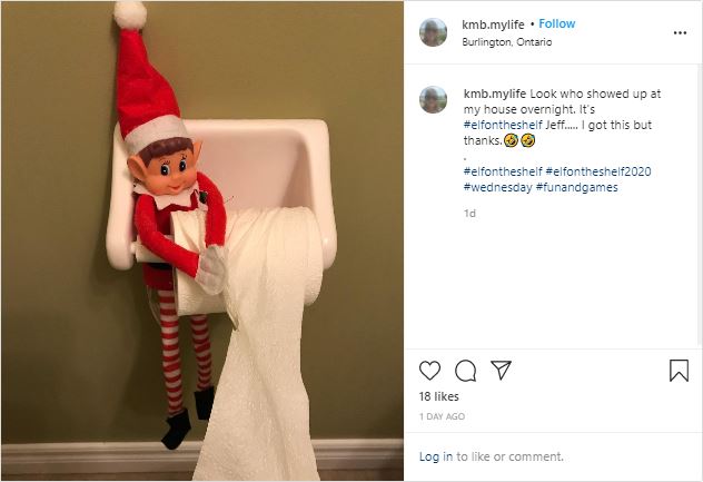 Elf in the bathroom